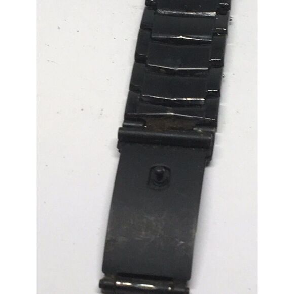 Authentic Fossil Watch Links Parts Case Band 20mm Stainless Steel Black A702 - Picture 3 of 11